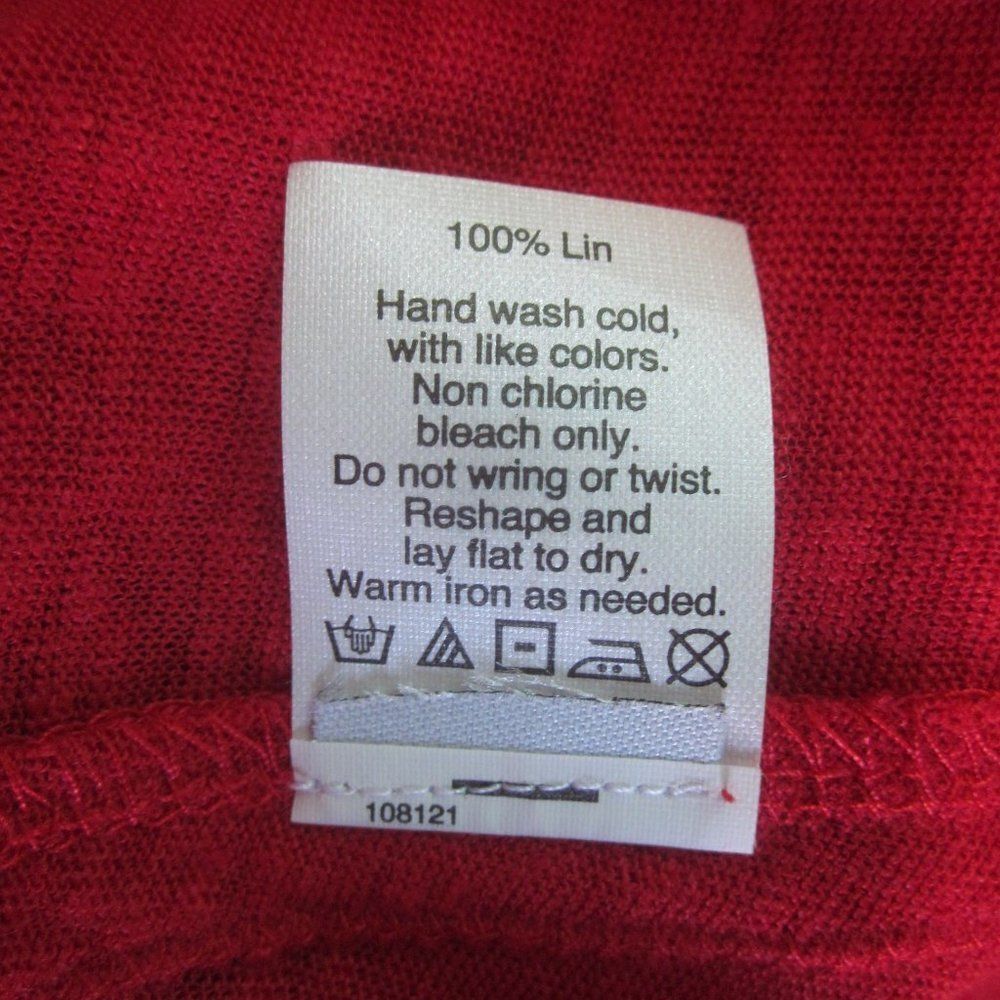 Madewell Womens Size S Coral Red 100% Linen Summer Tank Top 36" Bust - Picture 9 of 11
